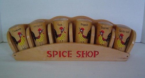 Vintage set rooster spice - set, of