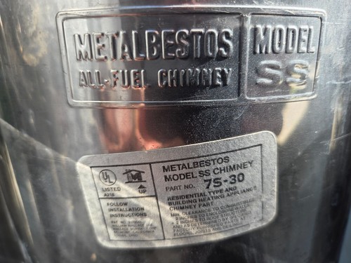 Metalbestos stove pipe - ss,