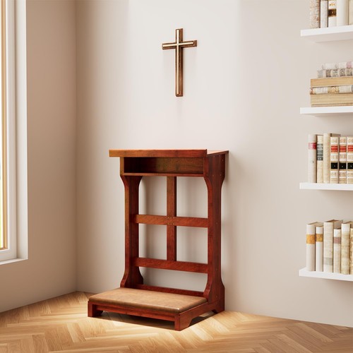 Premium wood prayer kneeler - wood,