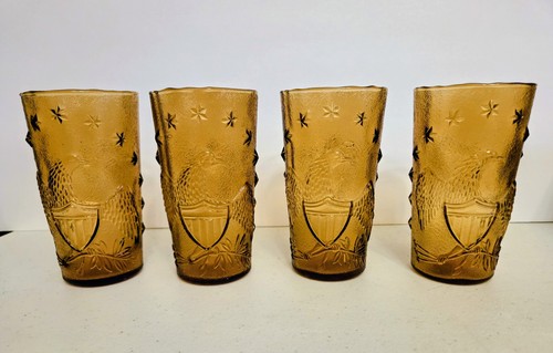 Vintage amber tumbler - 4,
