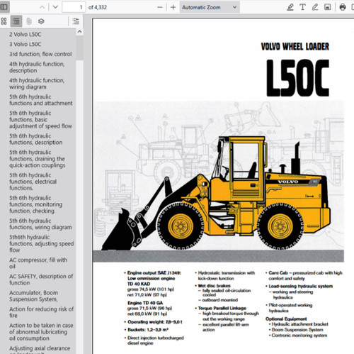 Volvo l50c wheel loader - volvo,