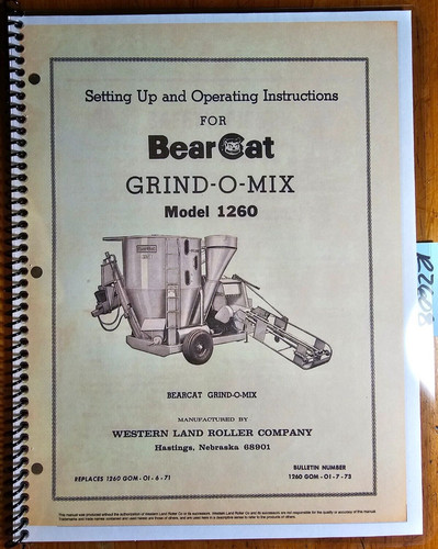 Bearcat 1260 grind mix - 1260, grind-o-mix