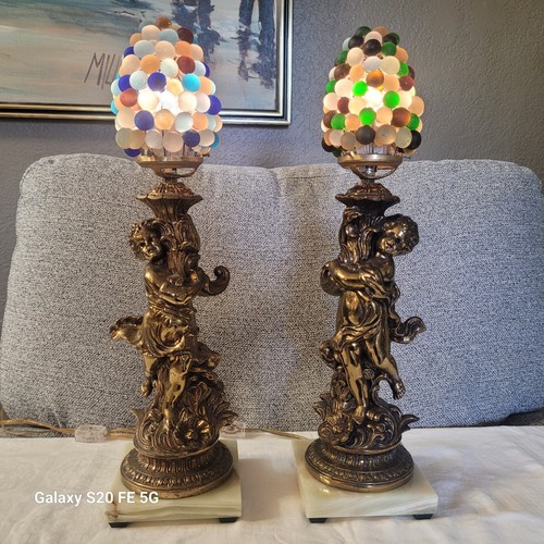 Pair large antique art - pair, of