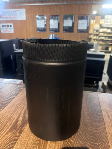 24ga black stove pipe - black, 12"