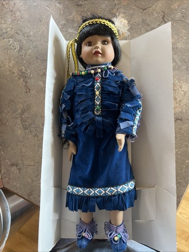 Indian girl porcelain doll - indian,