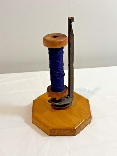 Antique wooden braider bobbin - antique,