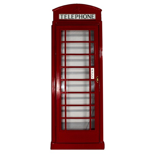 British red telephone booth - red,