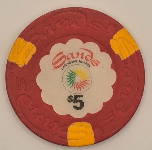 1989 sands hotel las vegas - sands, $5