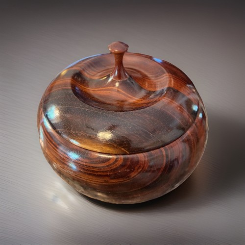 Hand turned wooden lidded - hand-turned,