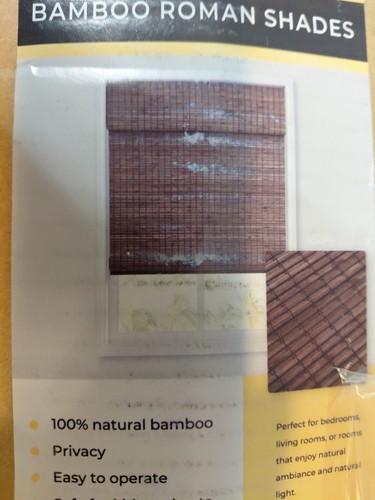 Cordless bamboo roman shade - cordless,
