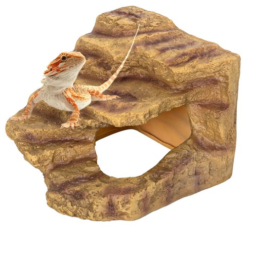 Resin reptile hideout cave - resin,