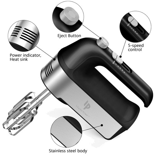 Powerful 450w hand mixer - mixer, +