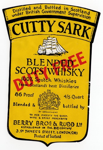 Vintage cutty sark blended - sark,