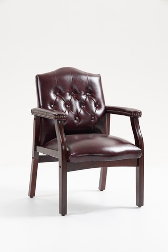 Leather guest chair - leather,
