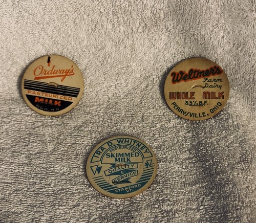 Vintage milk caps dairy - milk,