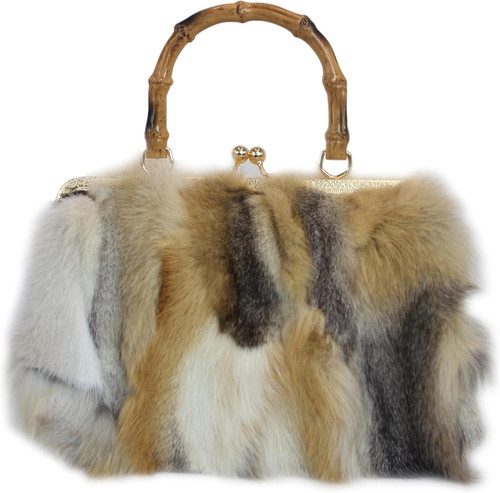 Real fox fur handbag - real,