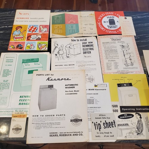 Vintage appliance manual lot - manual,