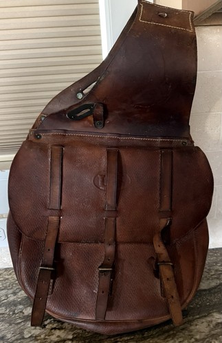 Antique cavalry saddle bag - antique,