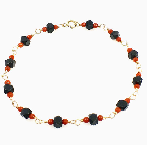 Azabache coral solid 14k - coral,