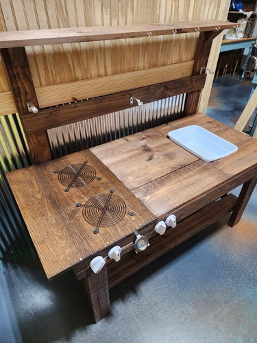 Outdoor mud kitchen - mud,