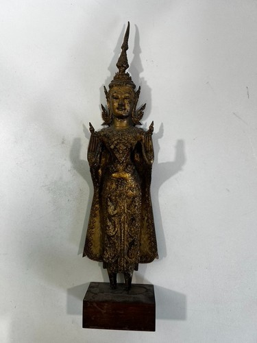Antique buddha statue standing - antique,