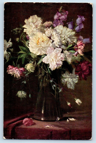 Postcard flowers vase - flowers,