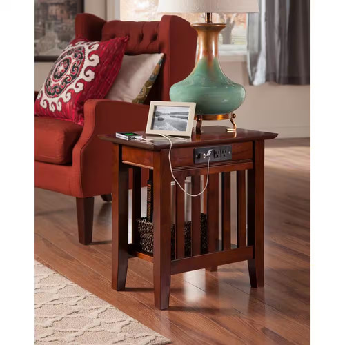 Mission walnut chair side - mission,