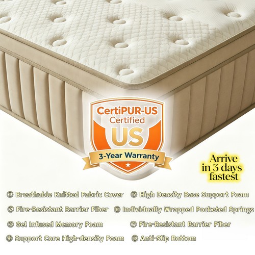 Hybrid mattress gel - 12'',