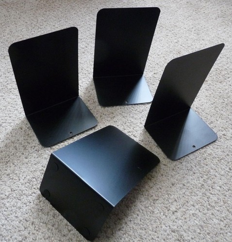 Piece metal library bookends - metal,