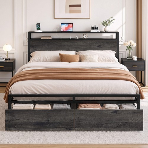 Queen bed frame - bed, with