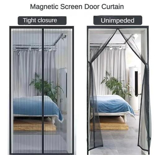 Magnetic screen door - magnetic, mesh