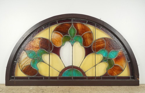 1900s arched leaded stained - arched,