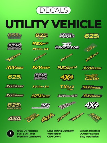 Gator xuv550 decal kit - xuv550, for