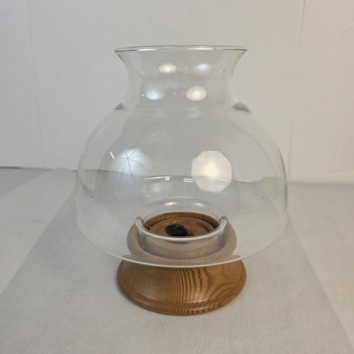 Teak wood hurricane lamp - teak,