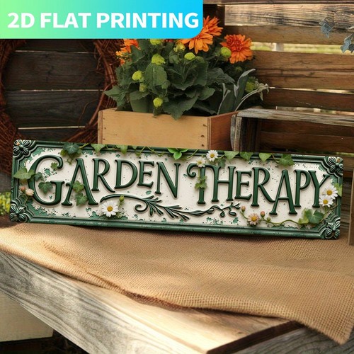 Vintage metal sign garden - vintage,