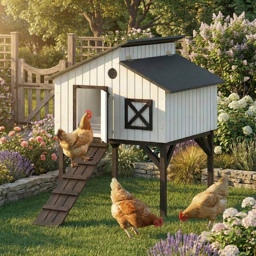 Chicken coop hen house with - house,