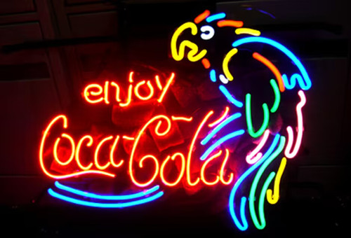 Enjoy cola drink - cola, neon