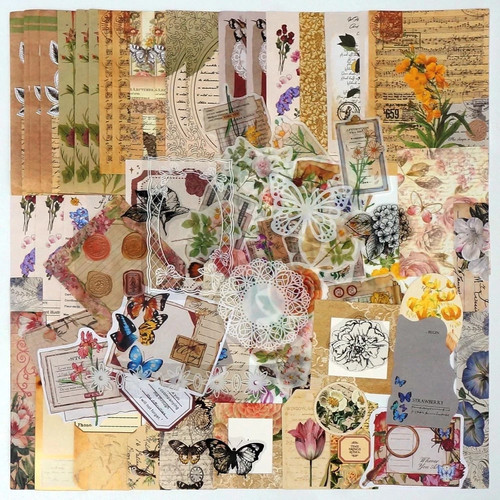 260 pieces vintage scrapbook - vintage,