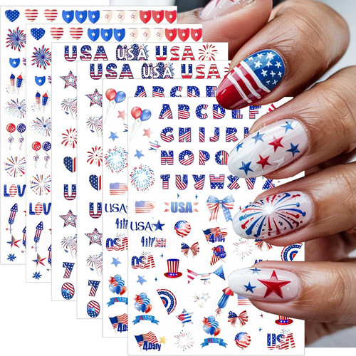 Sheets 4th july nail - 4th,