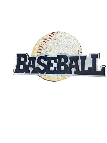 Metal baseball wall decor - metal,