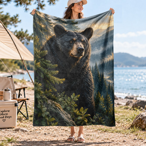 Black bear evergreen - bear, forest