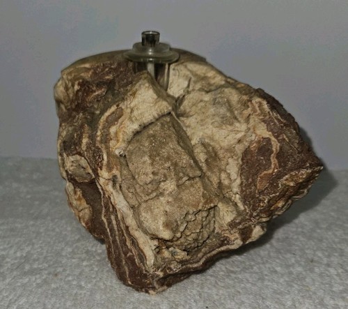 Vtg stone oil lamp agate - oil,