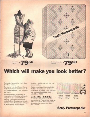 1966 vintage sealy - 1966, ad