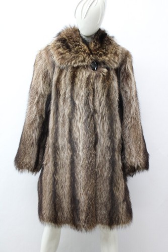 Mint raccoon racoon fur coat - raccoon,