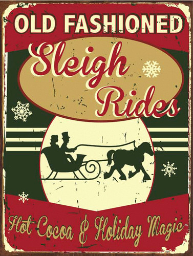 Old fashioned sleigh rides - old,