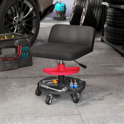 Homcom rolling mechanic stool - rolling,