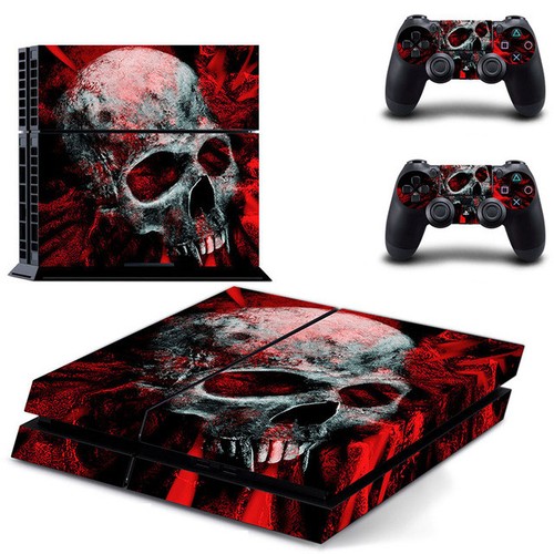 Skull red decal - skull,