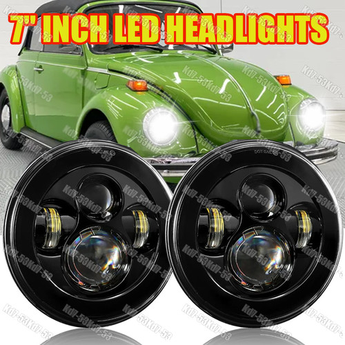 Black dot 7inch led - black,