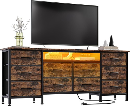 Drawer dresser with led - 63",