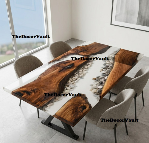Solid walnut epoxy river - epoxy,